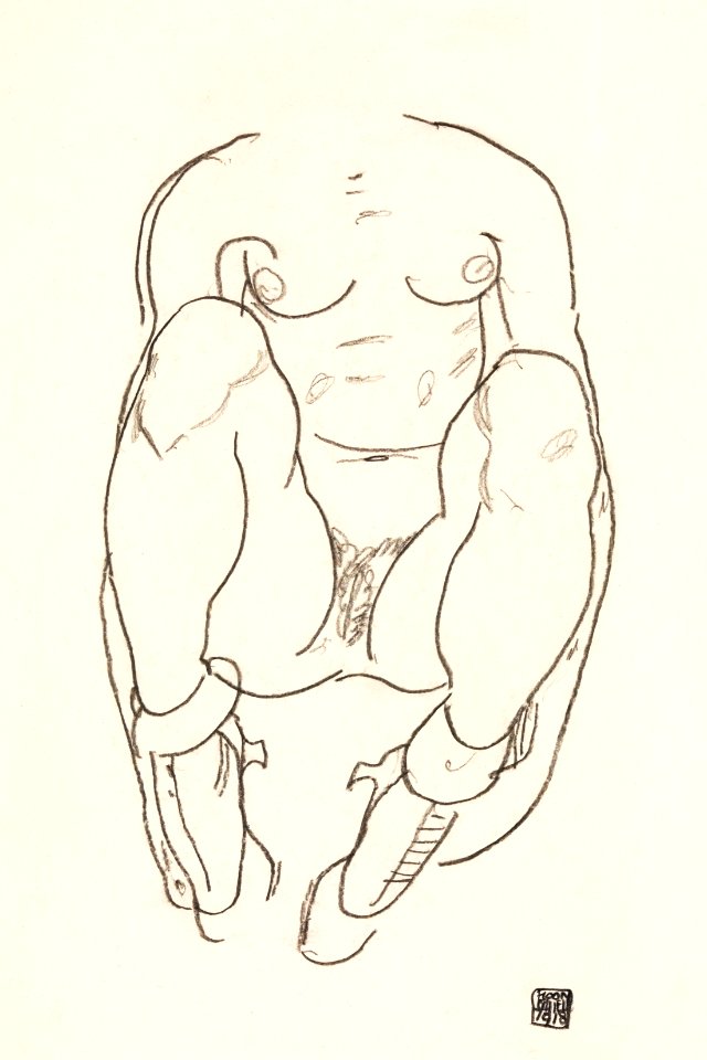 Naked woman spreading legs. Torso of a Seated Woman with Boots (1918) by Egon Schiele. Original female line art drawing from The MET museum. Digitally enhanced by rawpixel.. Free illustration for personal and commercial use.