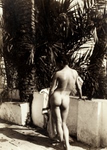 Male Nude (1890) by Wilhelm von Gloeden. Original from The Art Institute of Chicago. Digitally enhanced by rawpixel.