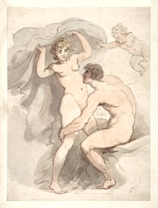 Naked couple in a sexual act. Venus, Anchises and Cupid (1780–1827) by Thomas Rowlandson. Original from The MET museum. Digitally enhanced by rawpixel.. Free illustration for personal and commercial use.