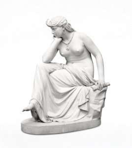 Nude sculpture, The Libyan Sibyl (1860–1861) by William Wetmore Story. Original from The MET Museum. Digitally enhanced by rawpixel.. Free illustration for personal and commercial use.