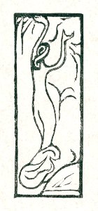 A naked woman illustration for a poetry collection by Paul Verlaine (Illustratie met naakte vrouw bij gedicht in dichtbundel Sagesse van Paul Verlaine) (1895) print in high resolution by Maurice Denis. Original from The Rijksmuseum. Digitally enhanced by rawpixel.