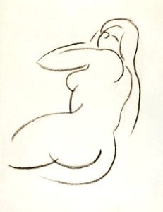 Woman showing off naked bum, vintage nude illustration. Nude Woman by Carl Newman. Original from The Smithsonian. Digitally enhanced by rawpixel.. Free illustration for personal and commercial use.