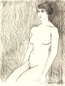 Vintage erotic nude art of a naked woman. Seated Female Nude (1918) by Samuel Jessurun de Mesquita. Original from The Rijksmuseum. Digitally enhanced by rawpixel.. Free illustration for personal and commercial use.