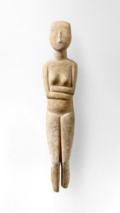 Ancient Geek sculpture, Female Figure of the Kapsala type (2700–2600 B.C.) by Kontoleon Master. Original from The Getty. Digitally enhanced by rawpixel.. Free illustration for personal and commercial use.