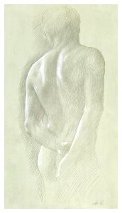 Naked man, vintage nude illustration. Study of a Figure by Alphonse Legros. Original from The MET museum. Digitally enhanced by rawpixel.. Free illustration for personal and commercial use.