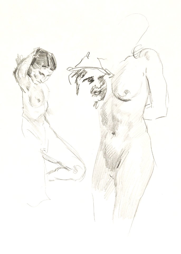 Figuurstudies (1915–1934) by Isaac Israels. Original from The Rijksmuseum. Digitally enhanced by rawpixel.
