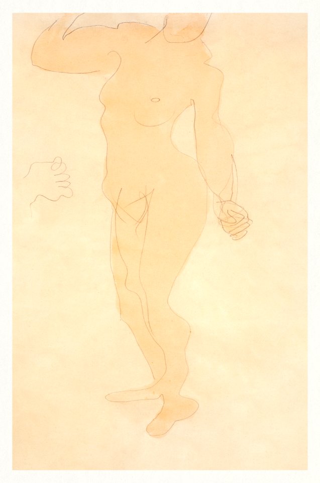 Standing Nude by Auguste Rodin. Original from Yale University Art Gallery. Digitally enhanced by rawpixel.
