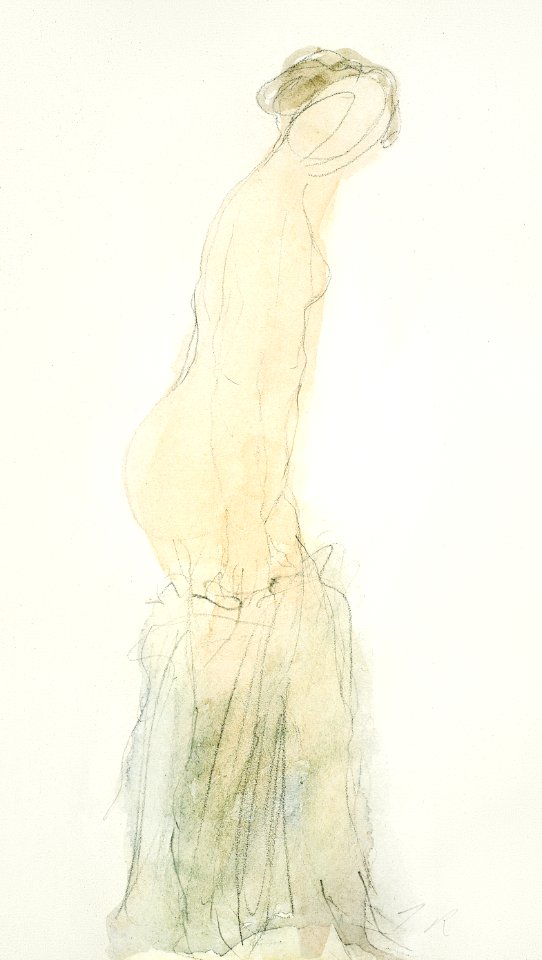Study of a Nude by Auguste Rodin. Original from Yale University Art Gallery. Digitally enhanced by rawpixel.
