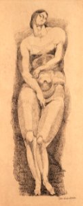 Vintage erotic nude art of a naked woman. Standing Female Nude (1909) by Elie Nadelman. Original from The Smithsonian. Digitally enhanced by rawpixel.