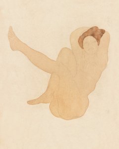 Naked woman posing sensually, vintage erotic art. Nude Seated, Left Leg Extended by Auguste Rodin. Original from The Yale University Art Gallery. Digitally enhanced by rawpixel.. Free illustration for personal and commercial use.