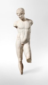 Marble statue of a youth (1st century A.D.). Original from The MET Museum. Digitally enhanced by rawpixel.. Free illustration for personal and commercial use.