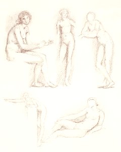Female Nude: Five Studies by Edward Burne-Jones. Original from The Birmingham Museum. Digitally enhanced by rawpixel.. Free illustration for personal and commercial use.