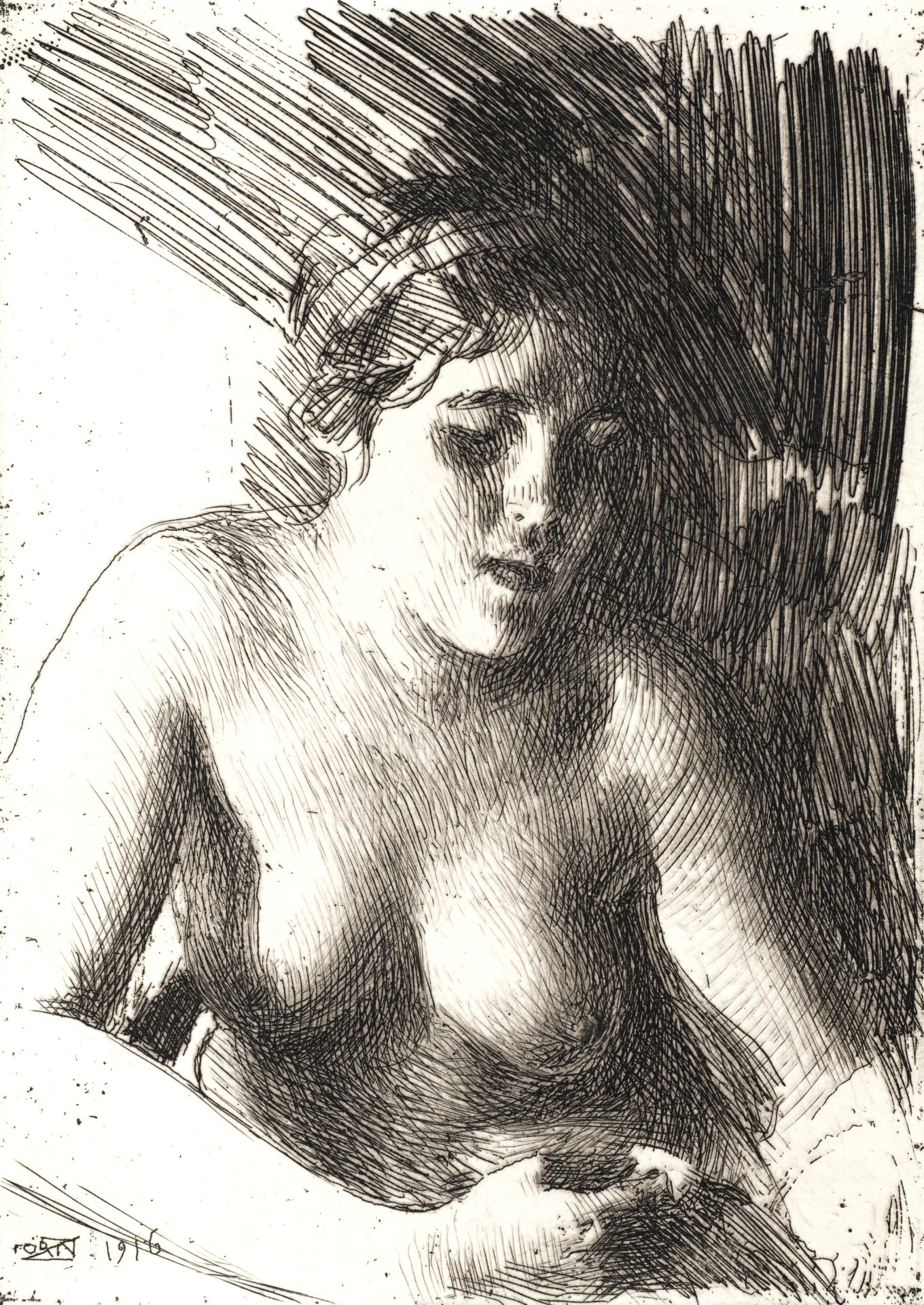 Naked woman showing her breasts, vintage erotic art. Byst (1916) by Anders  Zorn. Original from The Museum of New Zealand Te Papa Tongarewa. Digitally  enhanced by rawpixel. - Traditional visual art under