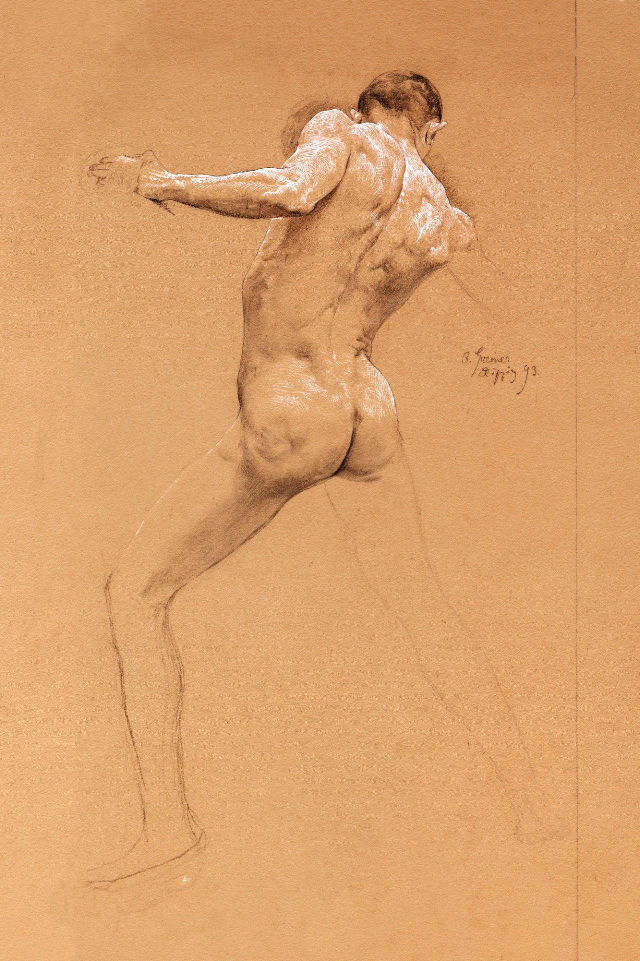 Naked man posing sexually. Standing Male Nude from Behind (1893) by Otto  Greiner. Original from The National Gallery of Art. Digitally enhanced by  rawpixel. - Traditional visual art under Public domain license