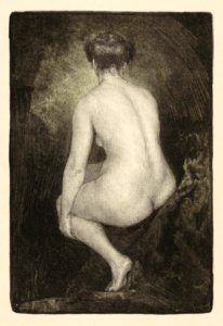 Woman showing off naked bum, vintage nude illustration. Zittende naakte vrouw (1914) by Simon Moulijn. Original from The Rijksmuseum. Digitally enhanced by rawpixel.. Free illustration for personal and commercial use.