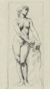 Naked woman posing sexually, vintage nude illustration. Nude Woman by Alphonse Legros. Original from The Cleveland Museum of Art. Digitally enhanced by rawpixel.. Free illustration for personal and commercial use.