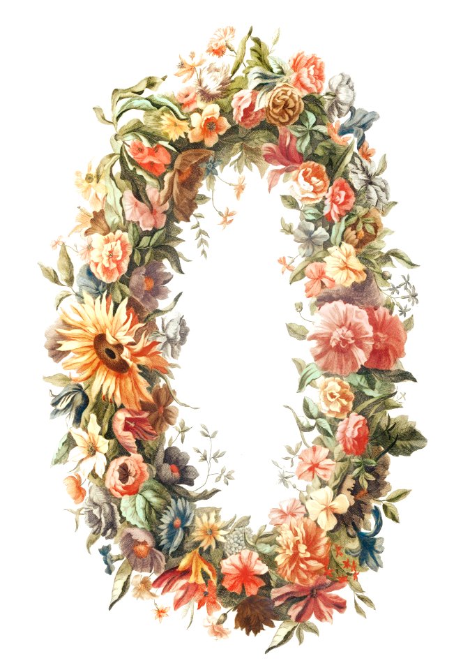 A flower wreath by Johan Teyler (1648-1709).