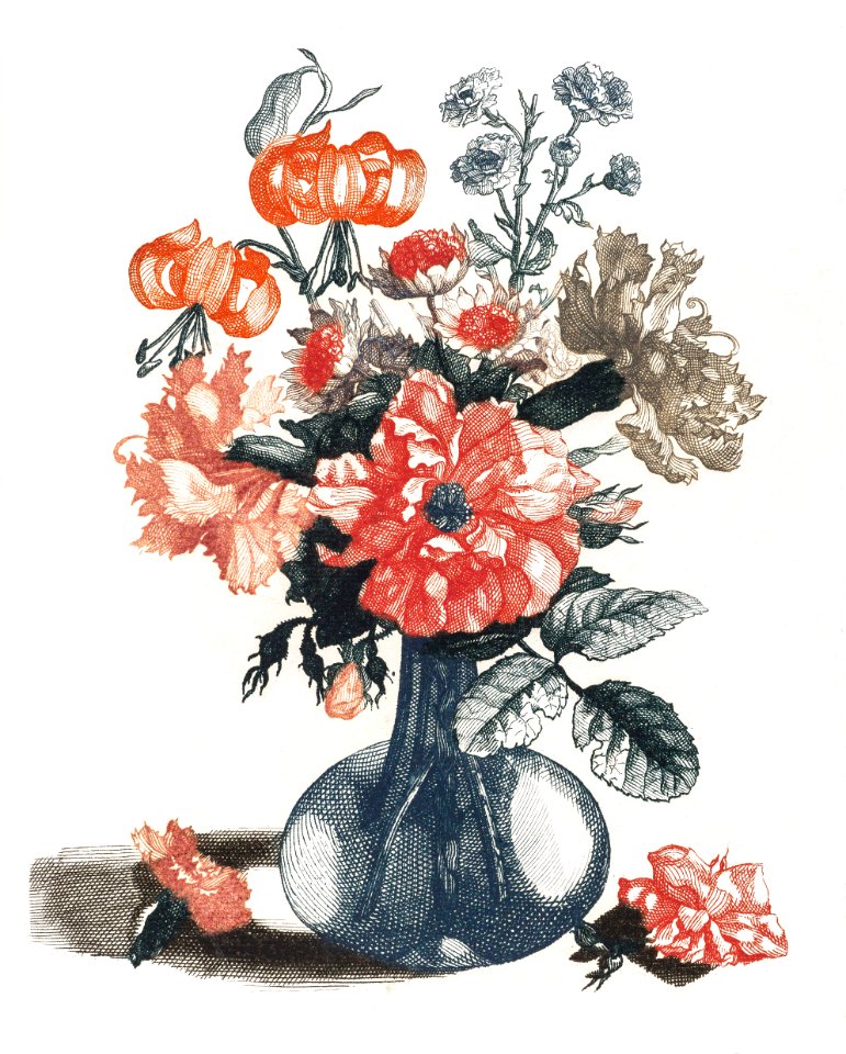 Flowers in a vase (1688-1698) by Johan Teyler (1648-1709).