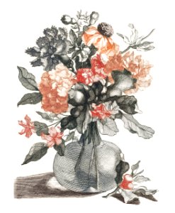 Flowers in a vase (1688-1698) by Johan Teyler (1648-1709).. Free illustration for personal and commercial use.