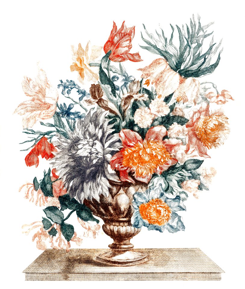 Stone vase with flowers (1688-1698) by Johan Teyler (1648-1709).