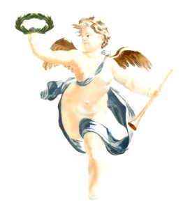Putto by Johan Teyler (1648-1709).. Free illustration for personal and commercial use.
