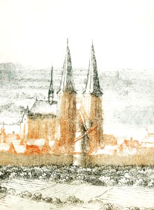 Cathedral from Book With Prints in Color (1690-1710) by Johan Teyler (1648 -1709).