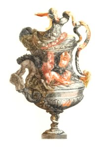 Hercules and griffin jug by Johan Teyler (1648-1709).. Free illustration for personal and commercial use.