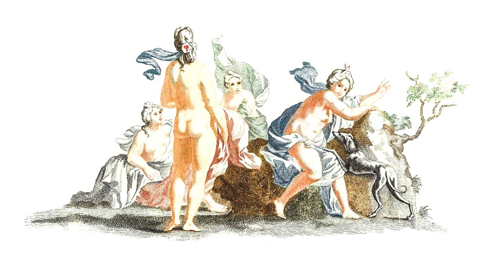 Diana and her nymphs by Johan Teyler (1648-1709).. Free illustration for personal and commercial use.