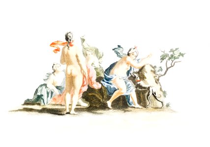 Diana and Her Nymphs by Johan Teyler (1648-1709).. Free illustration for personal and commercial use.