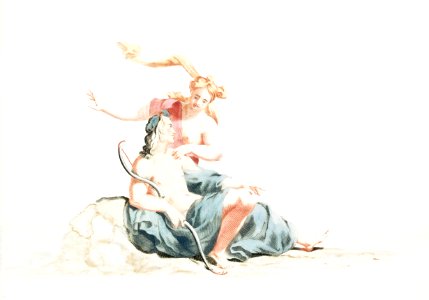 Venus and Adonis by Johan Teyler (1648-1709).. Free illustration for personal and commercial use.