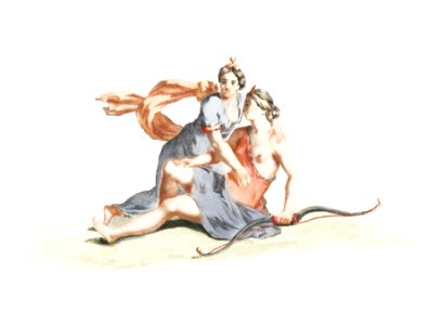 Jupiter and Callisto by Johan Teyler (1648-1709).. Free illustration for personal and commercial use.