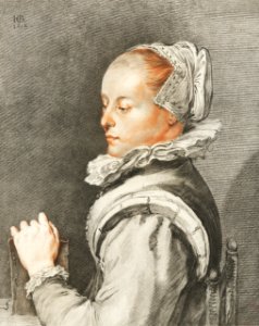 Portrait of a young woman (1770) by Cornelis Ploos van Amstel.