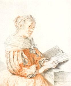 Klavierspeelster (1767) by Cornelis Ploos van Amstel.