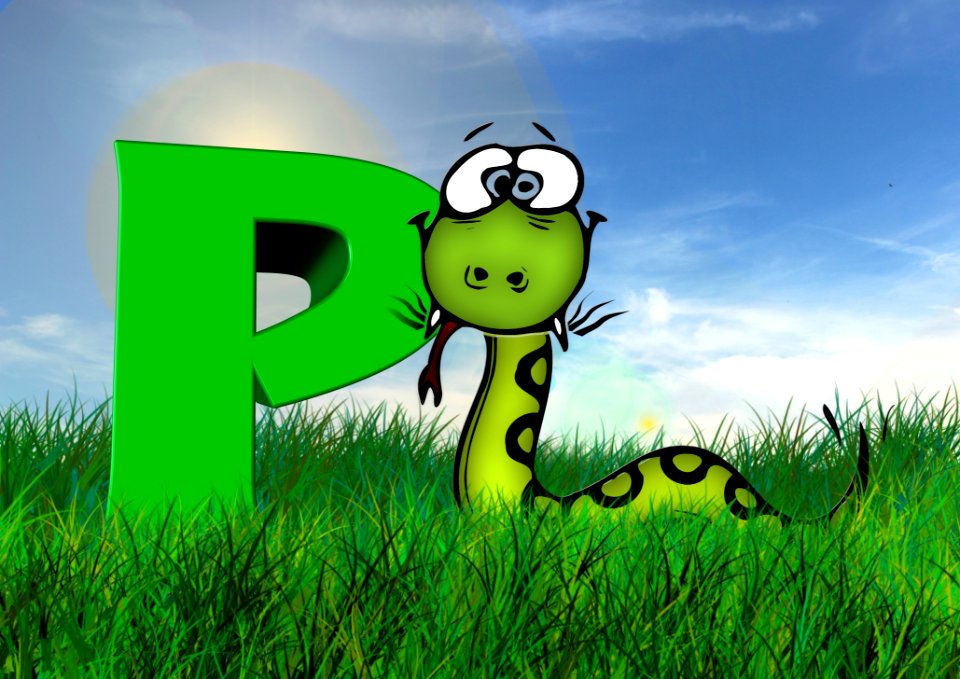 Green Grass Cartoon Ecosystem. Free illustration for personal and commercial use.