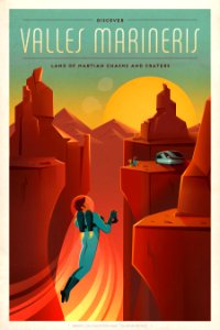 Travel Poster: Valles Mariners (2015).. Free illustration for personal and commercial use.