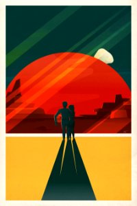 Space Travel Poster (2015).. Free illustration for personal and commercial use.