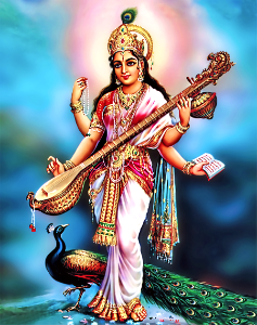 Saraswati - Vintage Art. Free illustration for personal and commercial use.