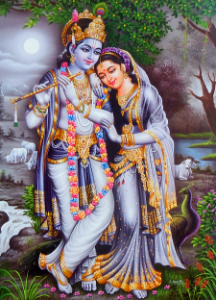 Radha Krishna Together. Free illustration for personal and commercial use.