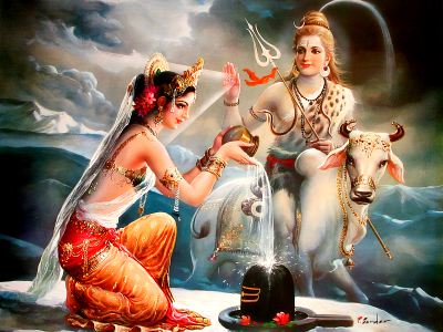 Parvati yearns for and fervently prays to Lord Shiva