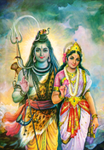 Shiva-Parvati - Blessings. Free illustration for personal and commercial use.