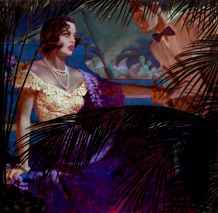 - Edwin Georgi 06 Witness at the Wedding, Saturday Evening Post story illustration. Watercolor and gouache on board