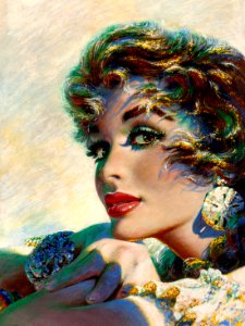 - Edwin Georgi 03 (American, 1896-1964). A Fiesta of Love, Redbook magazine cover, October 1957. Gouache and tempera on board.