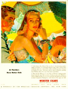 - Edwin Georgi 12 At Florida's Boca Raton Club, Webster Cigars advertisement, 1948. Mixed media on board m