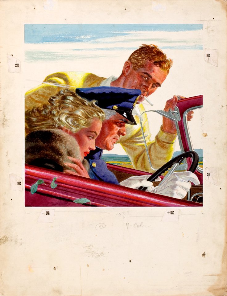 - Edwin Georgi 08 The Yellow Room, The Saturday Evening Post story illustration. Watercolor and gouache on board o