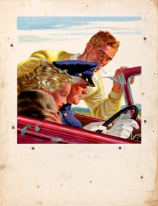 - Edwin Georgi 08 The Yellow Room, The Saturday Evening Post story illustration. Watercolor and gouache on board o