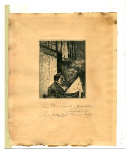 [87.2.20] Lesser Ury, Newspaper Reader in a Cafe (Germany, 1923)