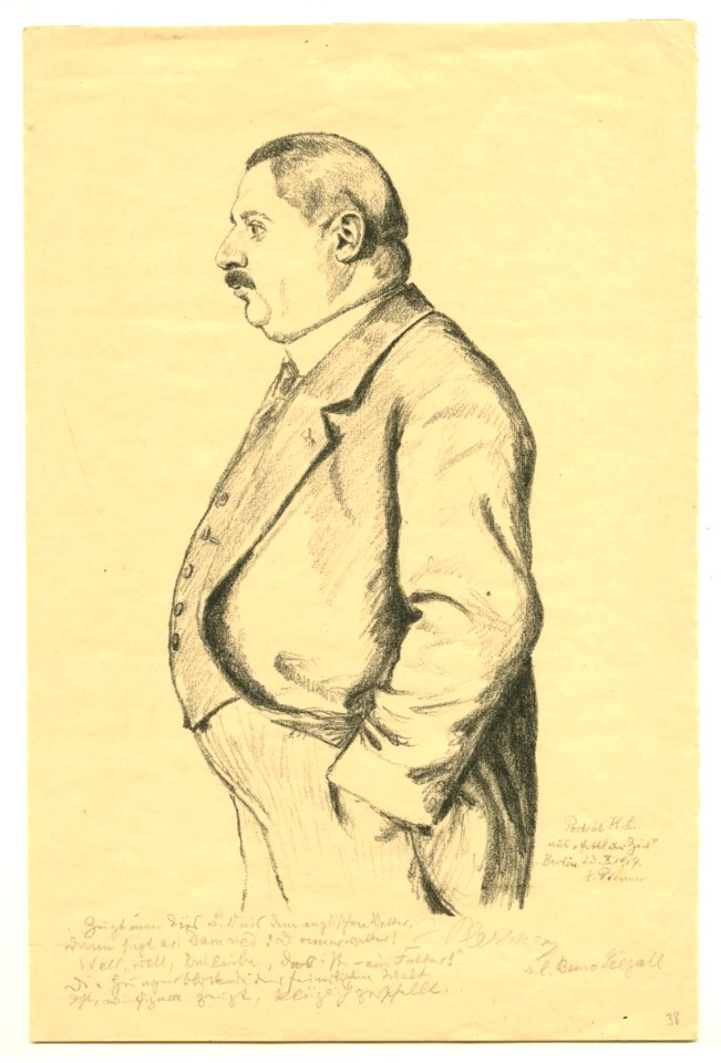 [87.2.22] Jakob Plessner, Portrait H. L. (Germany, 1917)