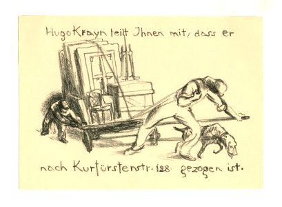 [87.2.12] Hugo Krayn, Moving Day (Germany, n.d.). Free illustration for personal and commercial use.