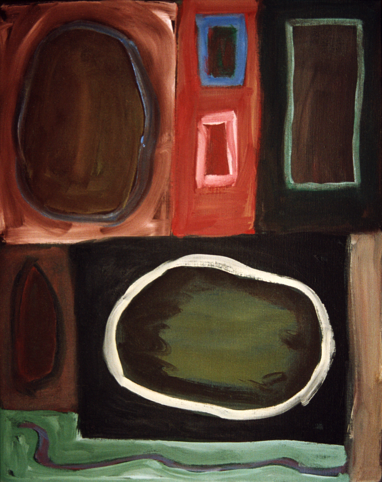 1999 - 'No title, painting no. 5.083' abstract composition on canvas; Dutch artist Fons Heijnsbroek, free download in public domain