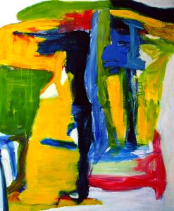 1994 - 'No title, no. 4.072', large abstract landscape, colorful painting art on canvas; Dutch Abstract Expressionism art / Hollands abstract-expressionisme; free image in public domain / Commons, CC-BY – painter-artist, Fons Heijnsbroek. Free illustration for personal and commercial use.